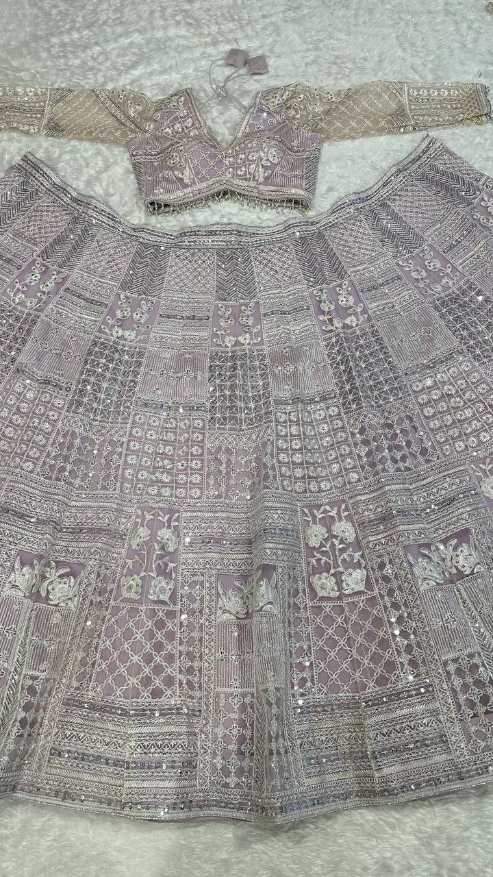 Lavender Crush Lehenga with Sequin Sparkle