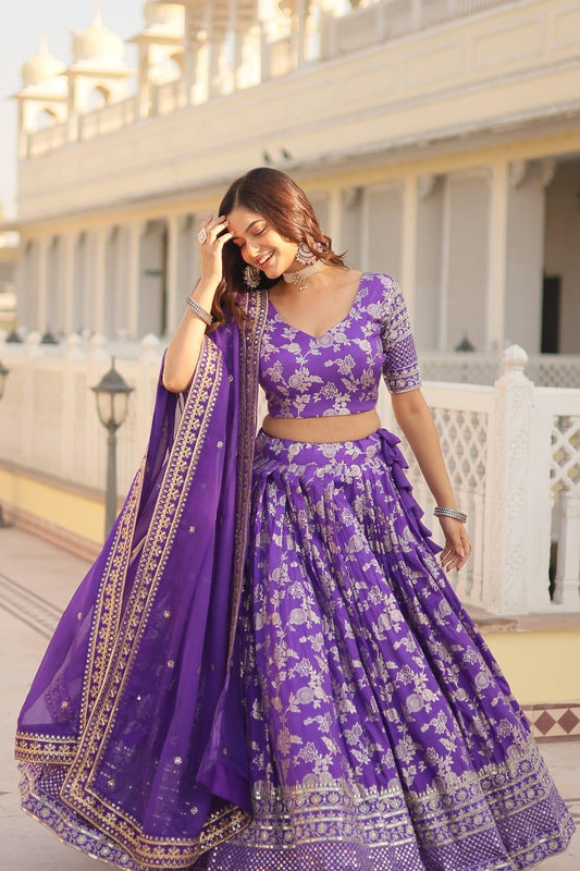 Pure Viscose Jacquard Lehenga Choli - Gracious You