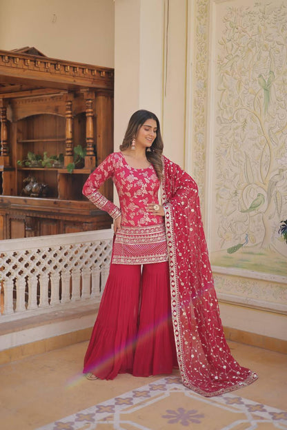 Embroidered Gharara Suit - Gracious You