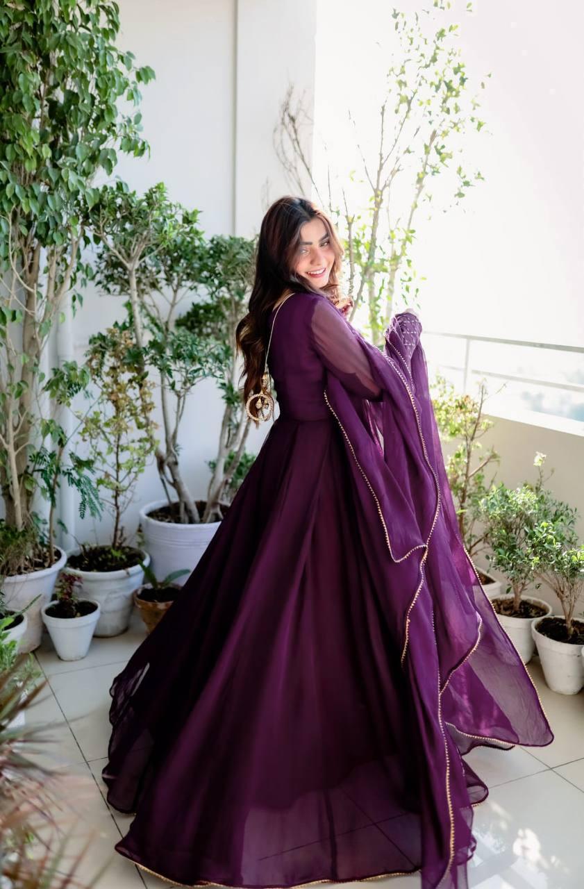 Wine Plain Elegant Gown - Gracious You