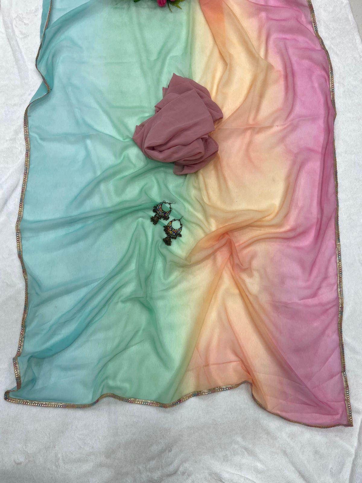 Rainbow Coloured Saree - Gracious You