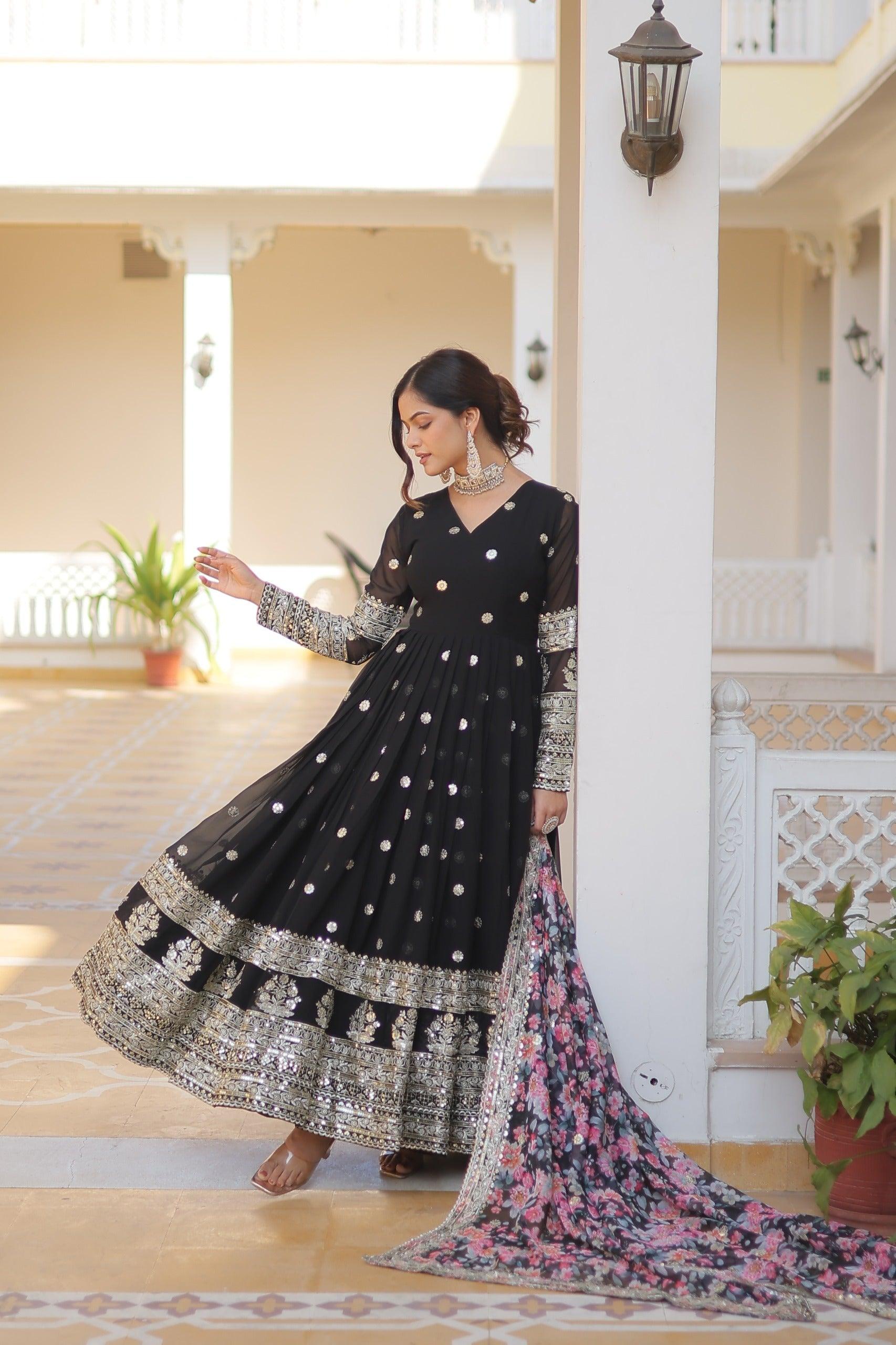 Ethnic Multi Work Gown - Gracious You